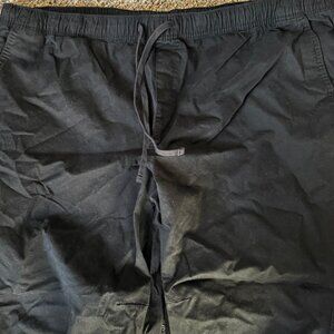 Men's Drawstring Army Joggers Stretch Jeans - Black 3XL